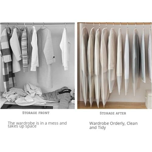 Moistureproof Dustproof clothes cover Large Hanging storage bag closet Organizer for things for the home For suits coats dresses