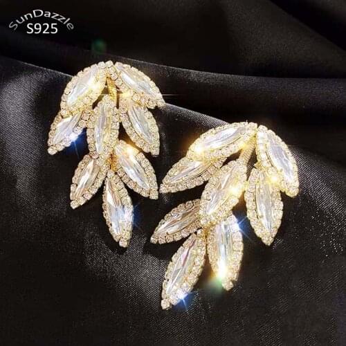 Real 925 Sterling Silver Needle Long Dangle Earrings for Women Jewelry Heart Rhinestone Pearls Female Tassel Drop Earrings