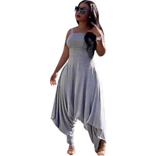 Casual Loose Jumpsuit Women Rompers Plus Size Fashion Summer Overalls for Women Long Baggy Pants One Piece Jumpsuit Dropshipping
