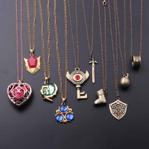 Fashion Cartoon Necklace Women Girls Anime Jewelry High Quality Pendant Necklaces Evil eye Key Collana Heart shape Accessories