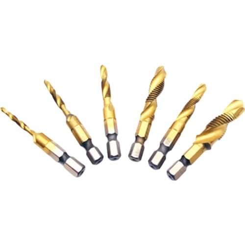 1Pc M3 M4 M5 M6 M8 M10 Hand Tap Drill Hex Shank HSS Screw Spiral Point Thread Metric Plug Drill Bits Hand Tools