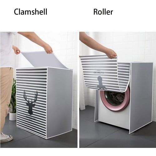 PEVA Drum Washing Machine Cover Waterproof Dust-proof Top Loading/Front Refrigerator Case Dust Cover Home Washing Cover