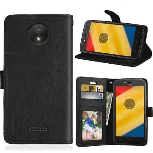Wallet Case for Motorola Moto C Plus Flip Case 5.0" PU Leather Case Cover For Motorola Moto C Plus Case Stand Holder 3 Card Slot