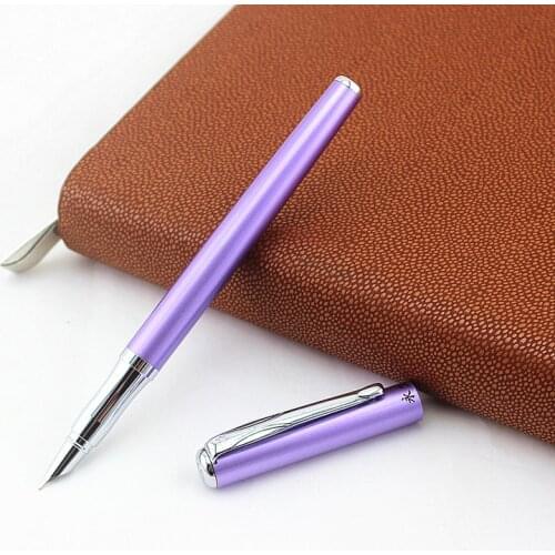 Wingsung black /pink / purple metal Fountain Pen Office stationery classic 0.38 nib Writing ink Pens for business gift