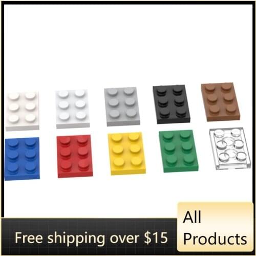 10PCS Assembles Particles 3021 2x3 Plate Board Building Blocks Bricks Kit Part High-Tech Education Toy For Children Gift