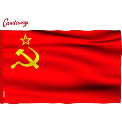 Candiway Red CCCP Flag Union of Soviet Socialist Republics Indoor Outdoor USSR FLAG Russian flag 90 x 150 cm