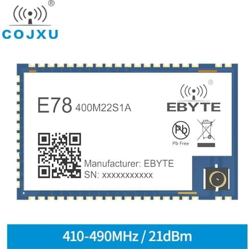 LoRa SX1262 ASR6505 LoRaWAN Module 433MHz SoC SX1262 STM8L152 MCU LPWAN SMD IoT E78-400M22S1A Transceiver IPEX
