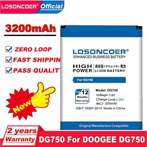 LOSONCOER 3200mAh for DOOGEE DG750 Battery