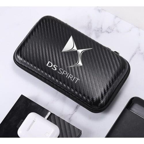 Multifunction Carbon Fiber Car Driving Supplies Storage bag For DS SPIRIT DS3 DS4 DS4S DS5 DS 5LS DS6 DS7 DS car Accessories