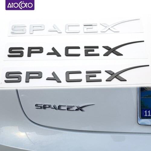 Model 3 Space X Sticker for Tesla Letters Tail Letter Label Emblem Car Accessories Modification Sticker