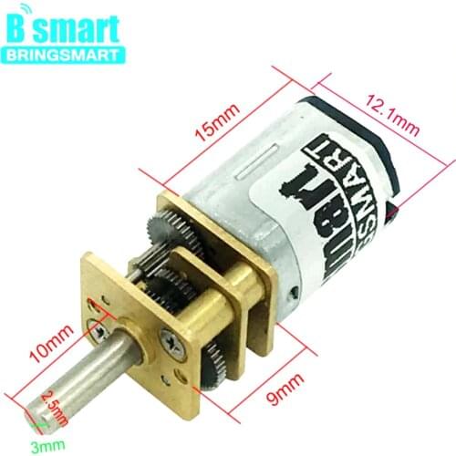 Bringsmart 3V 6V 12V 15-1500RPM N20 DC Gear Motor Reversed Control Low Noise for DIY Electronic Equipment Toys Mini Machine