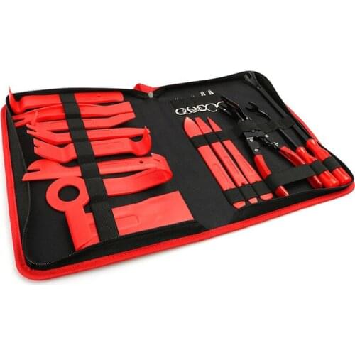 Audio Radio Removal Installer Repair Pry Tools Kit Fastener Removal With Storage Bag Car Trim Removal Auto Panel Dash Tools Kit