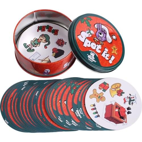 Spot Board Games 83mm Kids Gift Classic Education Card Hip-Hop Animal Holiday Dobble Game Home Party Funny Game