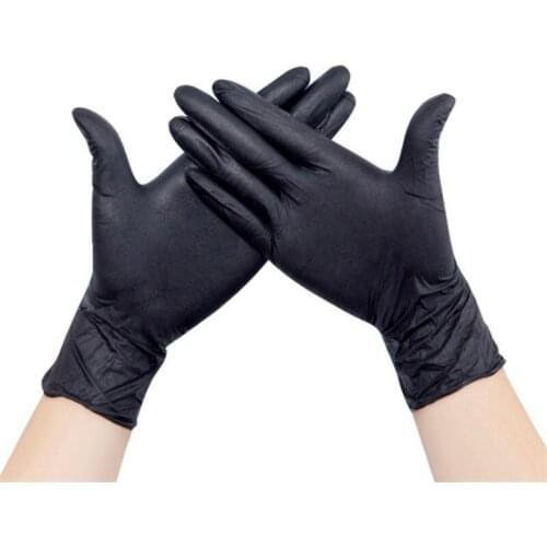 Gants d'examen imperméables en Nitrile jetables gants en latex ambidextres pour gants en pvc nitrilo guantes de nitrilo 100 pièc