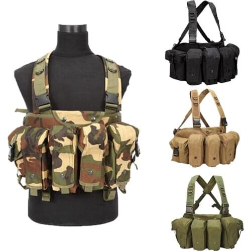 Hunting Tactical AK Vest Airsoft Ammo Chest Rig AR AK 47 Magazine Carrier Combat Military Army Vest Molle Shooting Accessories