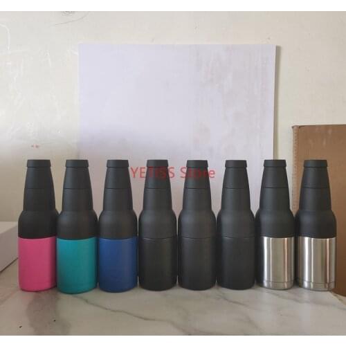 25pcs/lot 2021 12oz Portable Beverage Can Coolers for Soda Bottle Thermos Beer Bottle Cooler with bottle opener