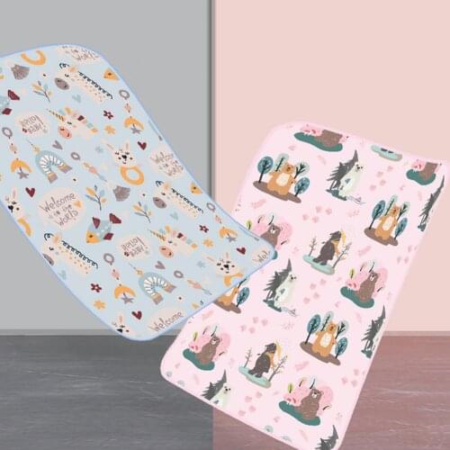Baby Ice Silk Diaper Pad Three-in-one Comfortable Changing Mat Reusable Washable Waterproof Baby Diaper Mattress Cool Bed-mat
