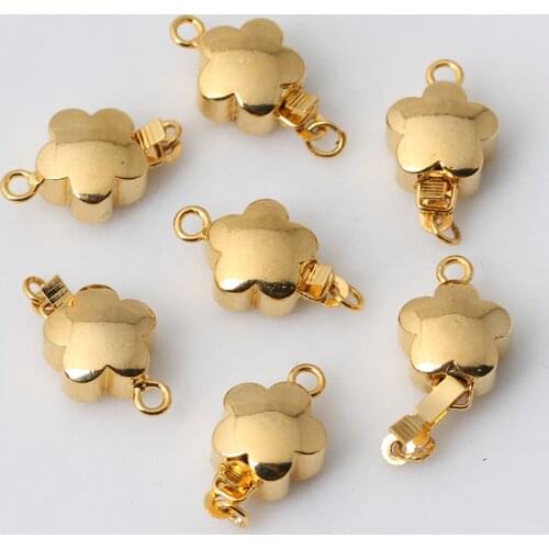 Pure copper gold-plated 24k necklace clasp lobster clasp pendant clasp clip clasp melon seed clasp magnetic clasp diy jewelry ac