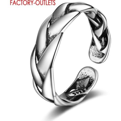Factory Outlet High Quality Genuine 925 Sterling Silver Opening Finger Rings For Women Girls Any Party Wholesale