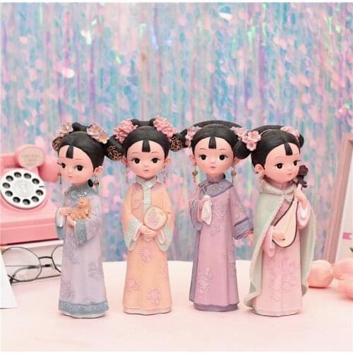 Retro Chinese Palace Princess Doll Decoration Pretty Lucky Girl Decoration Dolls