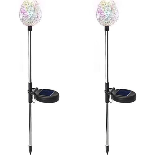 Garden Lights Lawn LED Lamp Outdoor Flowers Yard White Stainless Steel Power Decor Light-warm Modern Iron Wire ABS Solar