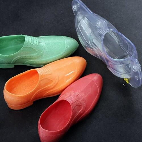 DIY Plastic Handmade Cake 3D Man Shoe Chocolate Mold Polycarbonate Mould Leather Shoe Chocolate Making Tools Cake Molds