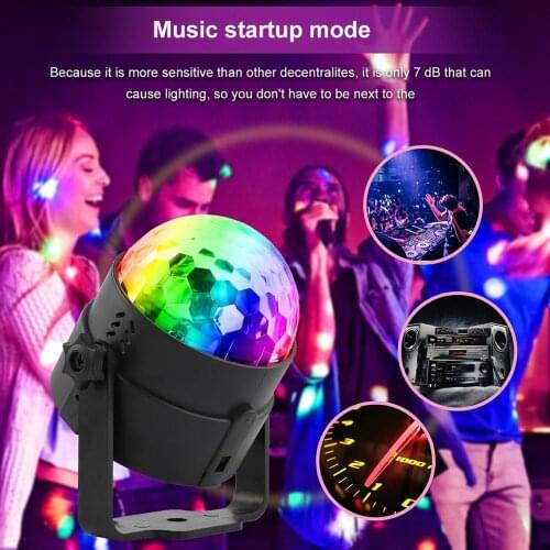 LED Stage Light with Sound-Activated Modes RGB Crystal Stage Light UK Plug 7 Modes Changing Disco Lighting for Party/Karaoke/DJ