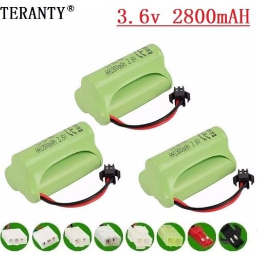 T Model ) 3.6v 2800mah NiMH Battery For Rc toys Car Tanks Trains Robot Boat Gun Ni-MH AA 2400mah 3.6v Rechargeable Battery