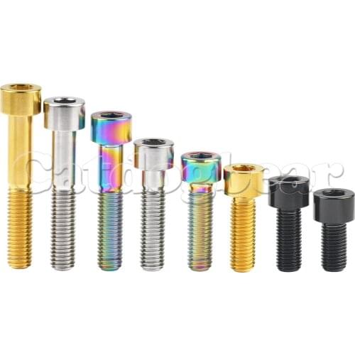 Catdogbear Titanium Bolt M10x20 - 70mm 1.25/1.5 Pitch Square Head Hexagon Socket Screw For Motorcycle Modification