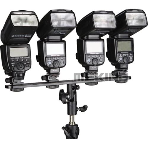 Meking Selens M11-083 4 hotshoes Speedlite umbrella holder Swivel Light Stand Bracket Metal