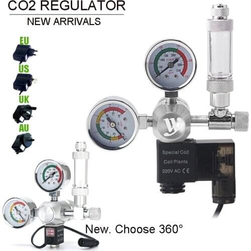 WYINzrdr Aquarium CO2 Regulator Magnetic Solenoid Kit Valve Fish Tank Accessories CO2 Control System Reactor Generator Set upper