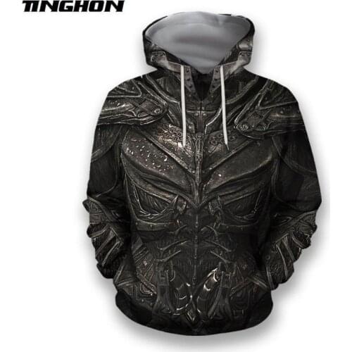 XS-7XL All Over Print Daedric Armor Hoodie For Men/Women Harajuku Fashion hooded Sweatshirt Cosplay Casual Jacket Pullover