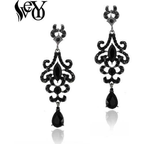 VEYO Classic Rhinestone Earrings Vintage Long Earrings For Women Fashion Jewelry Top Quality Brincos Pendientes