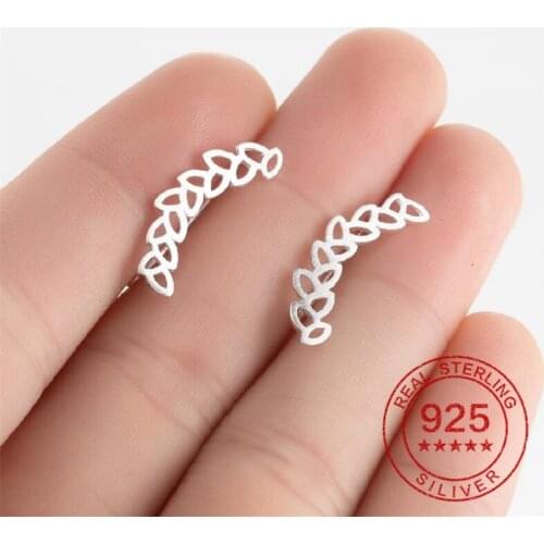 New Bohemian Hollow Leaf Earrings for Women Summer Plant Leaves Ear Climber Wedding Jewelry Accessories pendientes plata 925