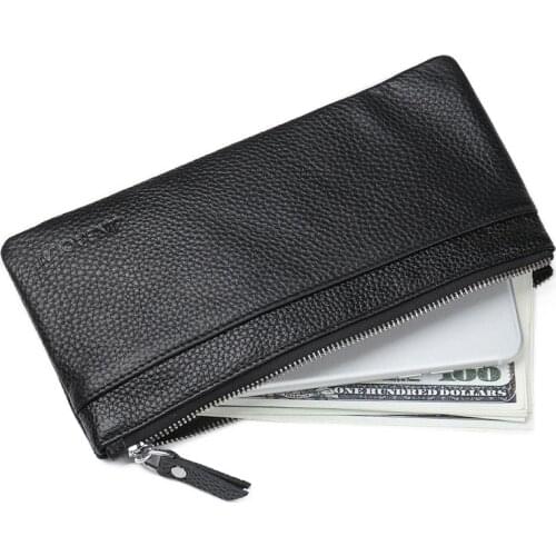 Women Soft Genuine Leather Credit Card Wallet Fashion Phone Bag Simple Card Cover Purse Slim Card Holder High Quality Clutch Bag