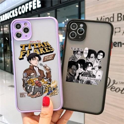 ZUIDID Attack on Titan Hard Phone Case For iPhone 11 12 Pro Max X XS XR SE20 7 8Plus Cute Anime Japanese Clear Matte Cover Shell