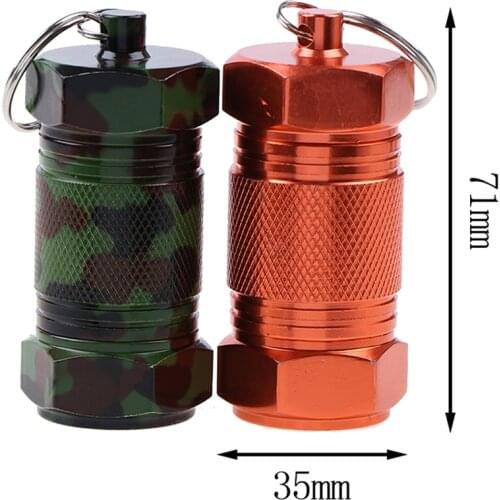 1PCS Aluminium Alloy Multifunctional Brass Seal Waterproof Medicine Outdoor Pocket Pill Box Case Multi-type To Choose