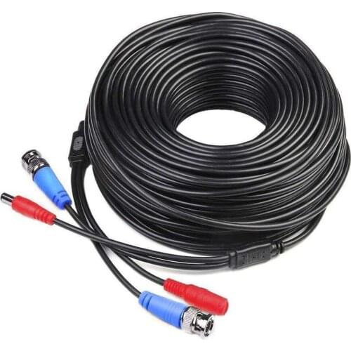 1Pack/ 2Pack 100ft /30m 2-in-1 Video Power CCTV Cable BNC Extend Cord for Home Security Surveillance Cameras DVR System