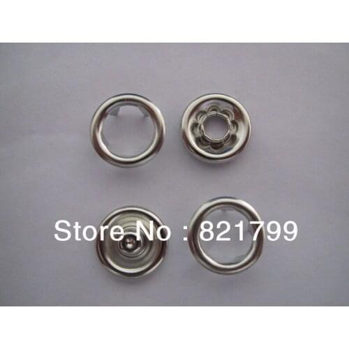 10mm snap button for child cloth prong snap button brass silver button 200sets