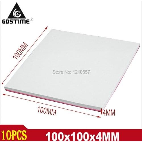 10 PCS LOT Gdstime Gray Thermal Pad 4MM GPU CPU Heatsink Cooling Conductive Silicone Pads 100mm*100mm*4mm