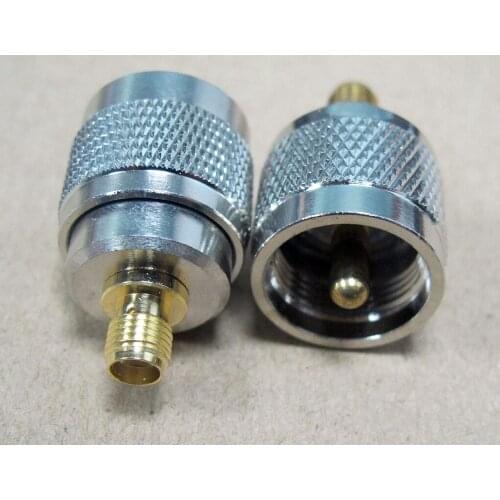 2PCS Baofeng UV5R BF888S Connectors SMA F Female To UHF M Male SL16 J Copper Test Converter Intercom Walkie Talkie Car Adapter