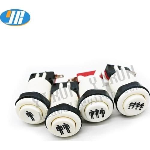2PCS American HAPP Style Player 1P / 2P / 3P /4P Start Push Buttons with Micro-switches for Arcade Jamma MAME
