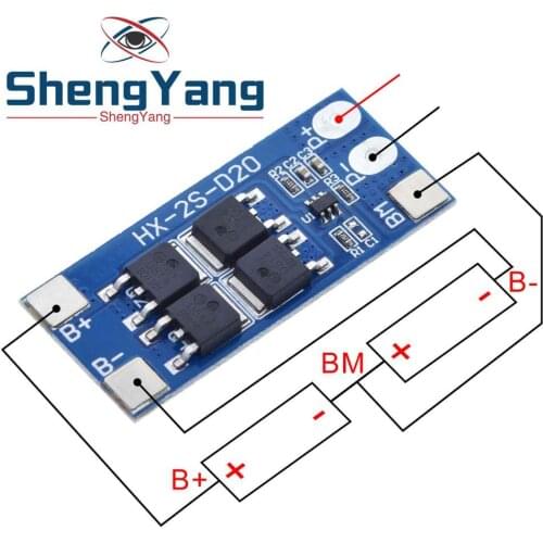 2S 7.4V 18650 lithium battery protection board 8.4 V battery protection board 13A working current 20A current-limiting
