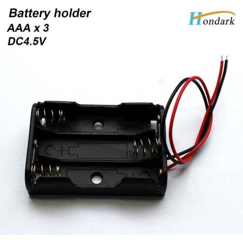 3XAAA battery holder 3AAA battery box 3XLR3 battery cell 4.5V battery shell 6''wire,2000pcs battery holder+2000pcs DC connector
