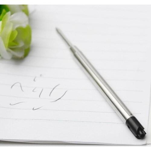 5pc Balck / Blue Metal Pen Replacement Fit For Parker style Pen Refills metal Ballpoint Q2S5