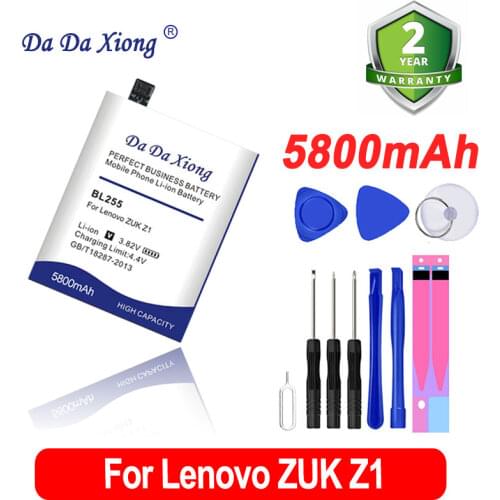 Da Da Xiong Original High Capacity 5600mAh BL 255 BL255 Battery for Lenovo ZUK Z1 Cell Phone Battery