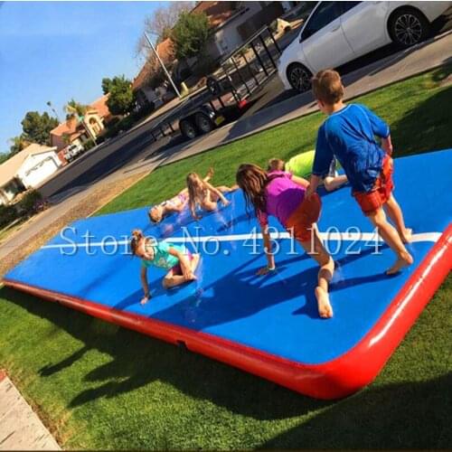 Free Shipping Inflatable Air Track Tumbling Mat 20ft Gymnastics Airtrack 8 inches Thickness Exercise Training Mat Cheerleading