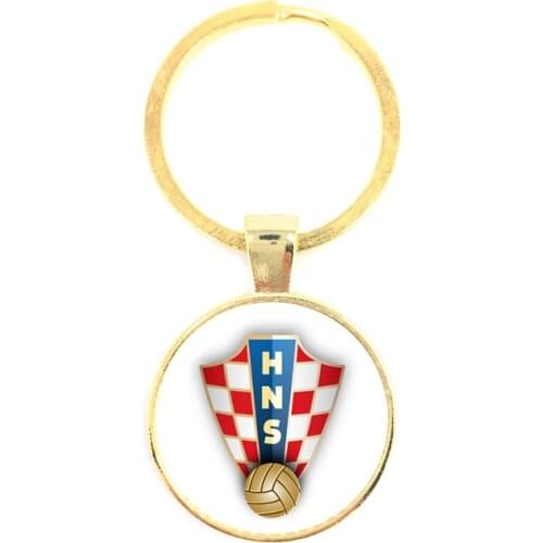 2018 Titan Cup Peru,Croatia,Tunisia,Saudi Arabia,Senegal National Football Team Logo Football Keychain Fans Souvenir