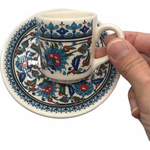 TURKISH COFFEE CUP SET - 6 CUPS - ESPRESSO COFFEE - FROM TURKEY