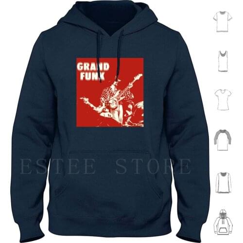 Grand Funk Railroad. Hoodie Long Sleeve Grand Funk Railroad And Roll Classic Blues Guitar Icon Star Funk Uses Cover Vinyl